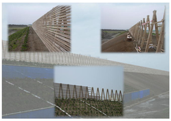 A型防風柵　宮崎市　ﾓｯｸﾙ処理材使用
